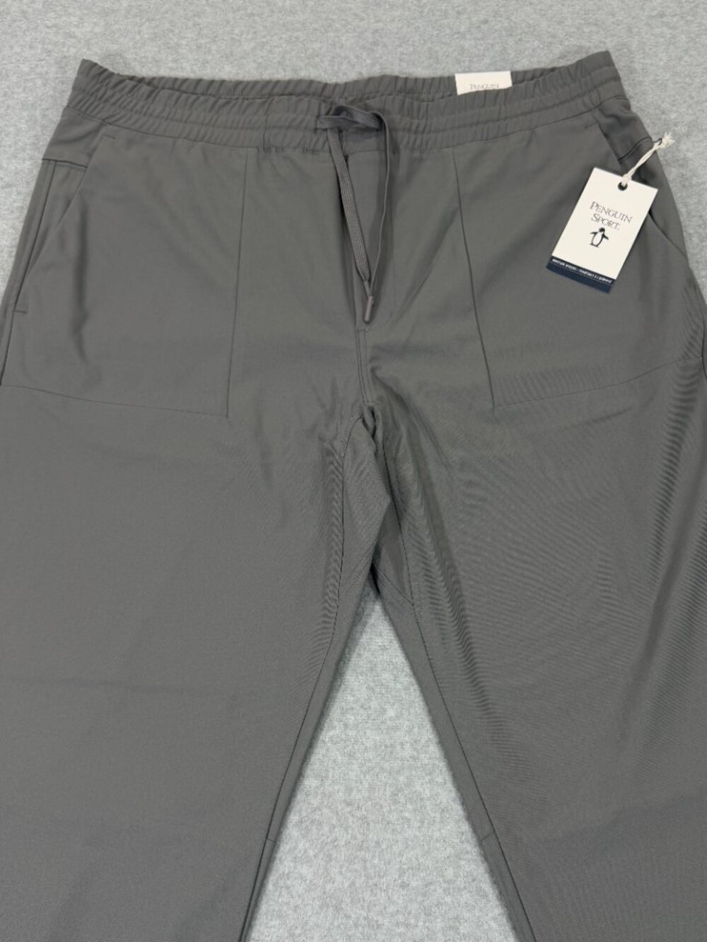 Original Penguin Sport Joggers Mens XL Gray Moisture Wicking Pants Ankle Zip NWT - Picture 6 of 16